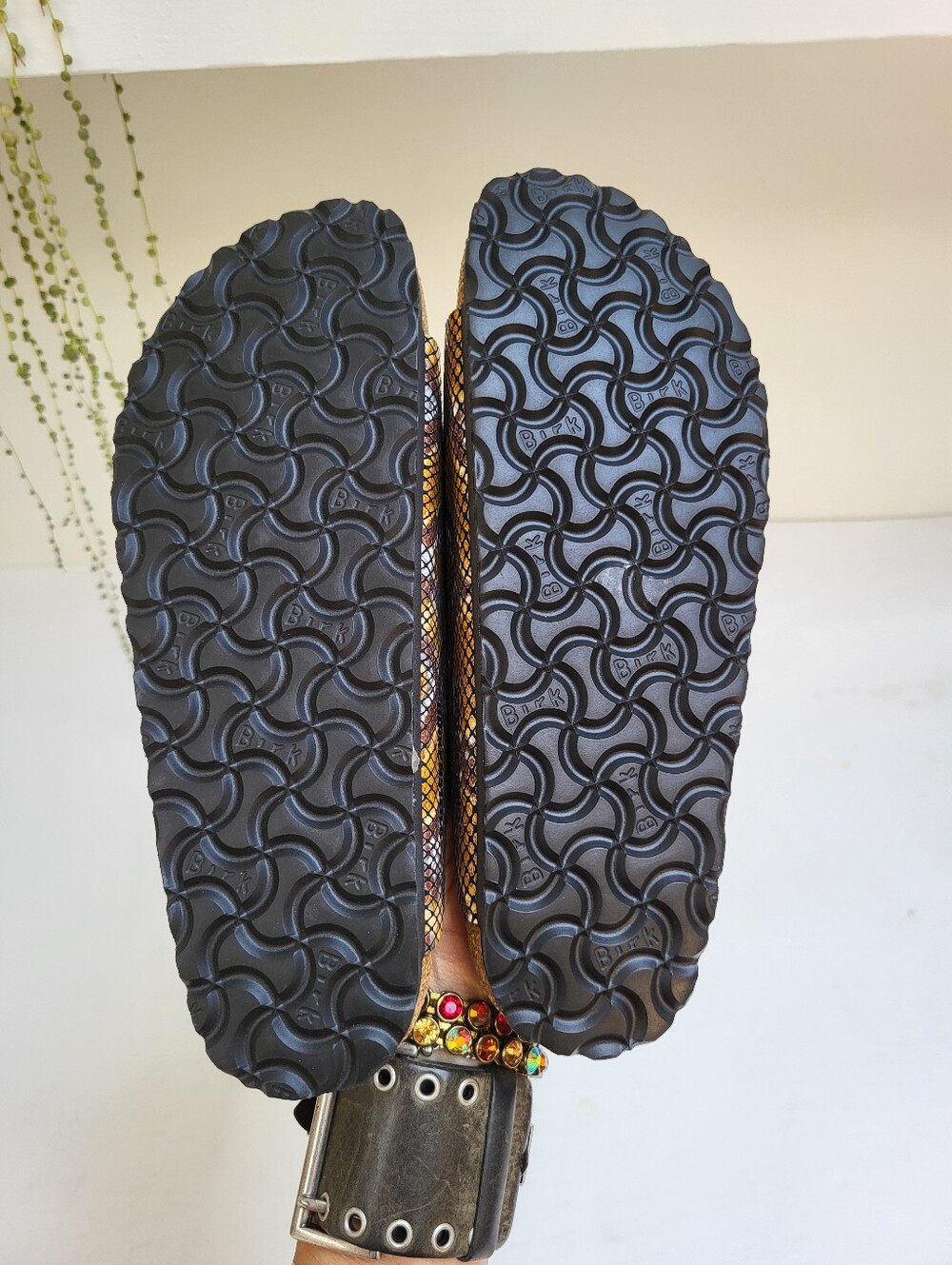 Birkenstock Arizona Big Buckle Python Brown Size 8 - Picture 3 of 10